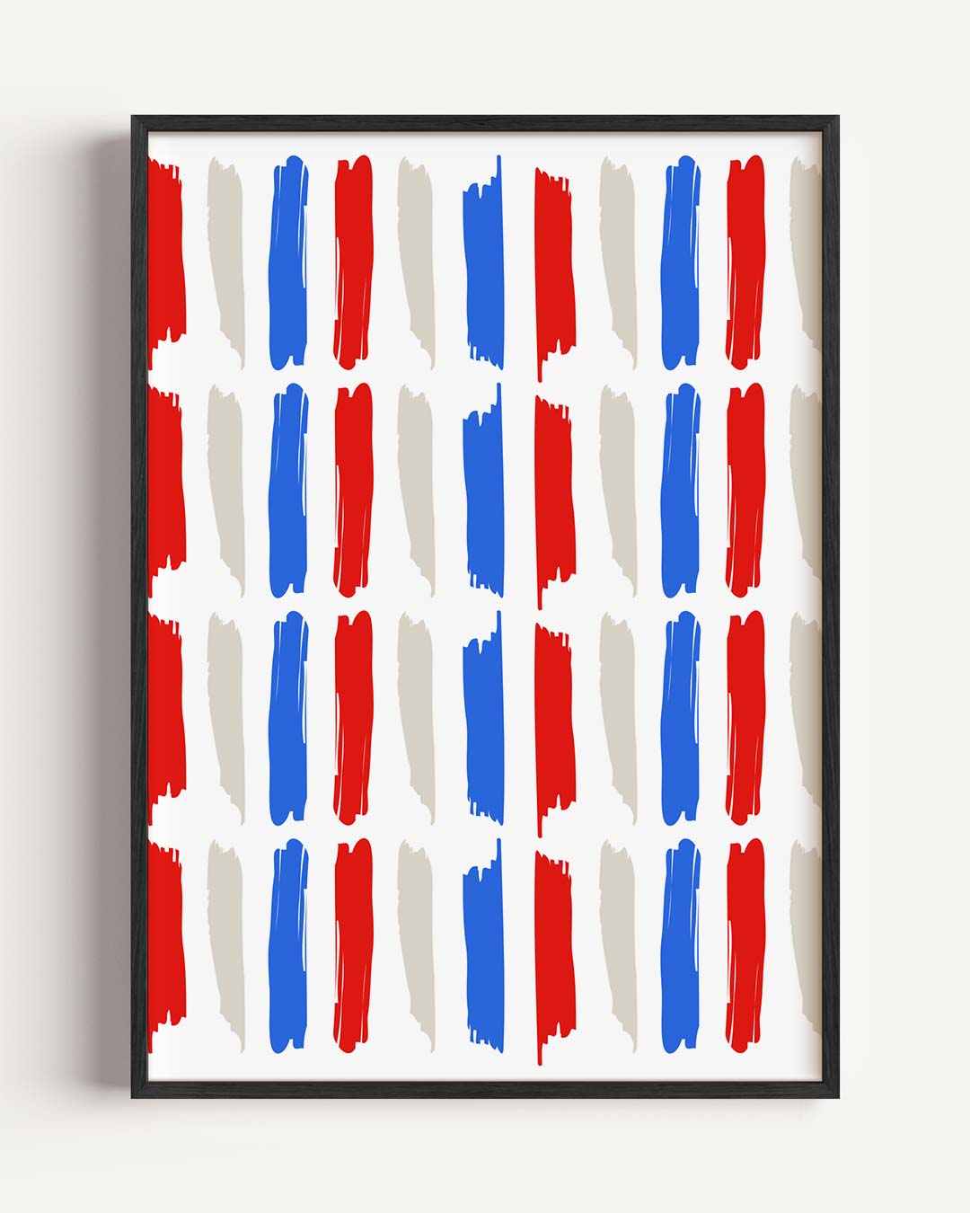 Kleurrijke Strepenpracht – kleurrijke abstracte portret poster als wanddecoratie