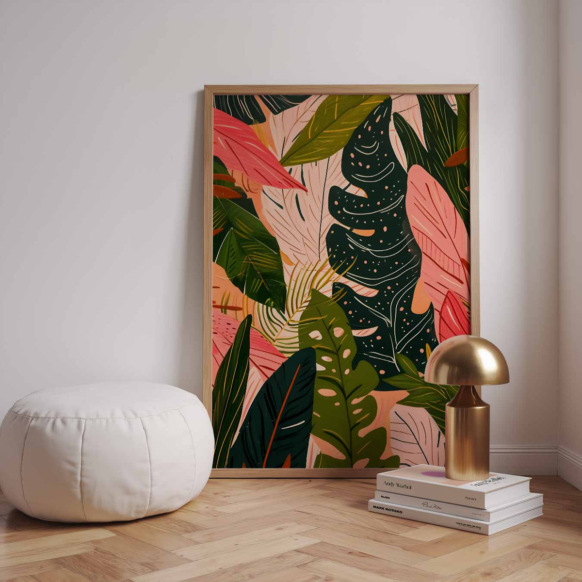 Botanische Bladeren Woonkamerposter – urban poster in staand formaat