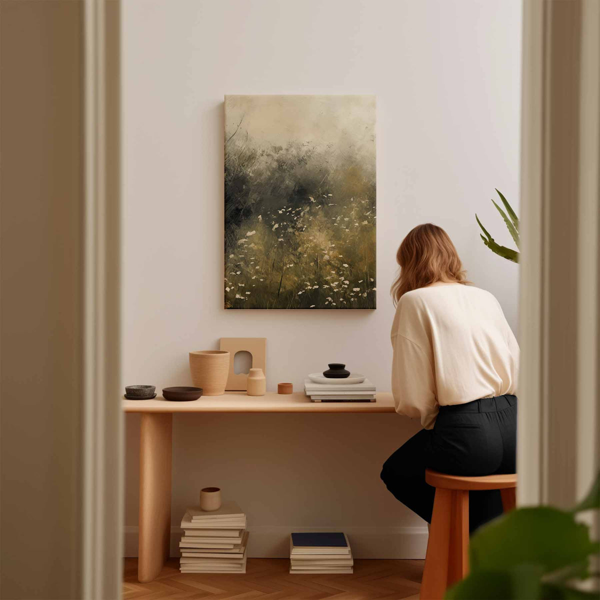 Dromerige Weide – modern portret kunstwerk van WallArtistic
