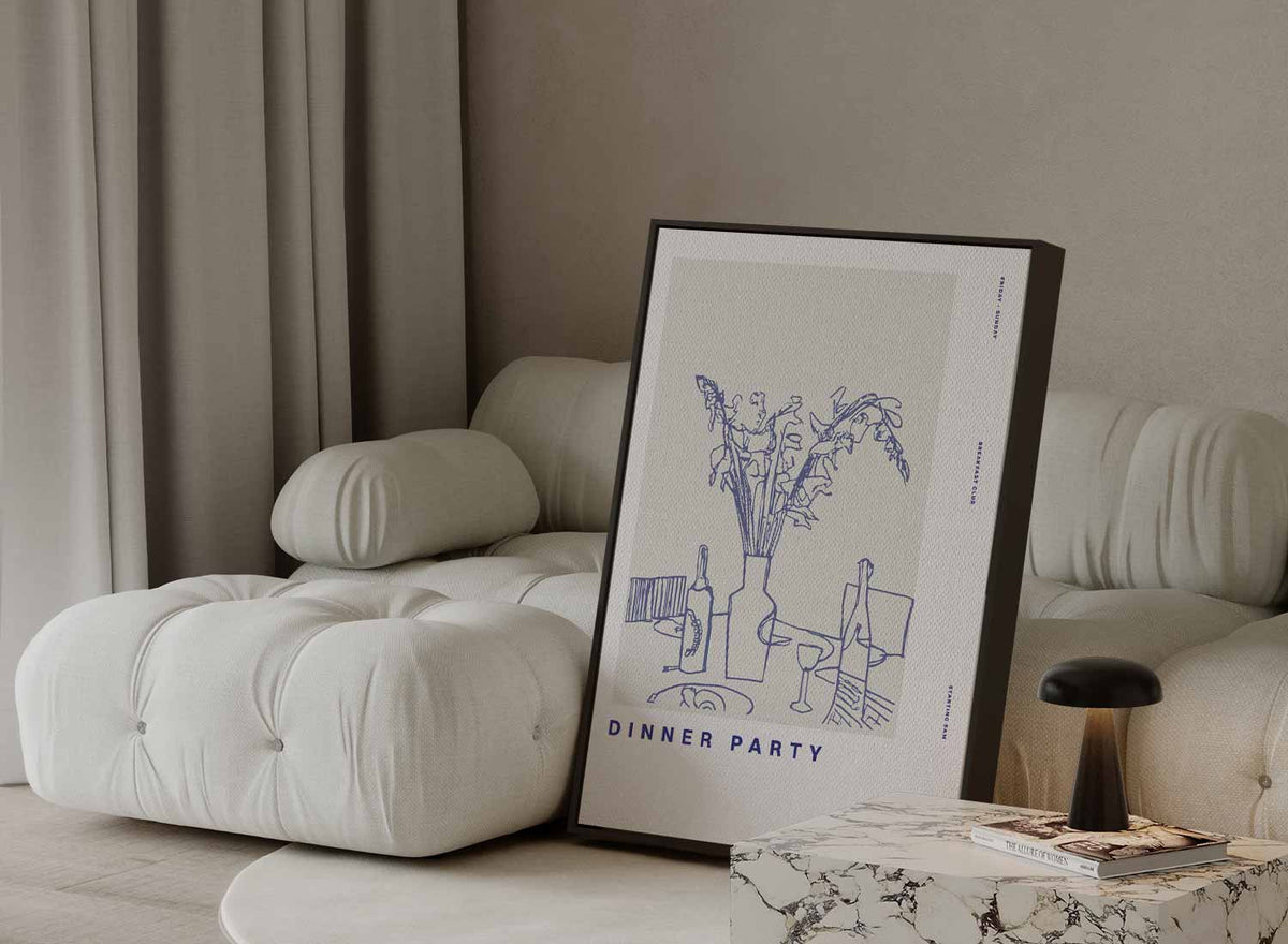Dinner Party – plexiglas wanddecoratie in portret formaat