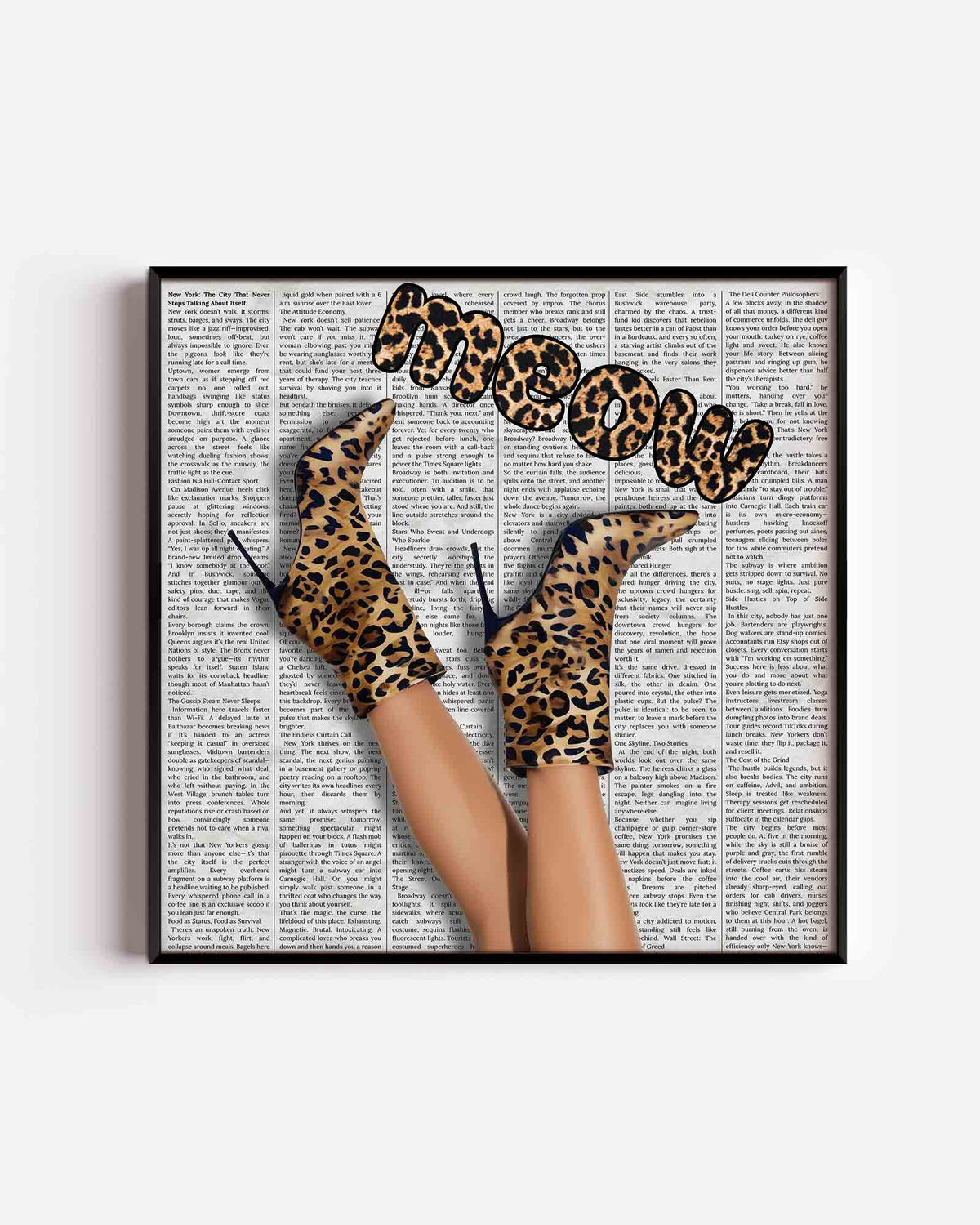 Luipaardprint schoenen – Pop Art vierkante poster als wanddecoratie