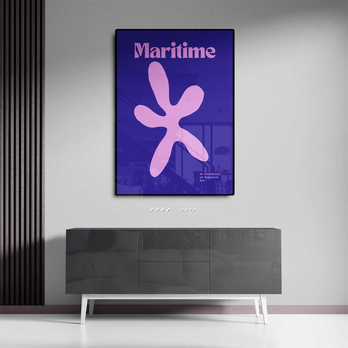 Botanische Maritieme Kunst – canvas wanddecoratie in portret formaat