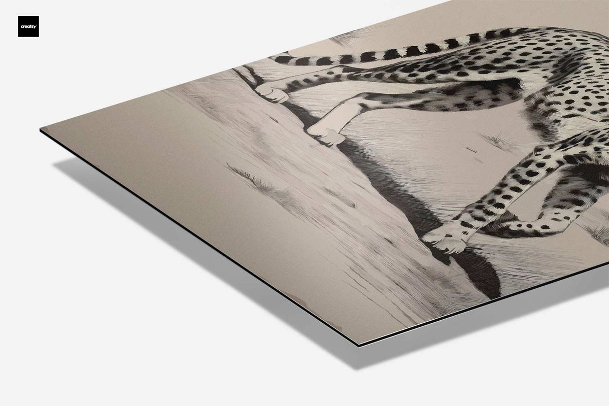 Maestoso ghepardo nella savana opera d'arte