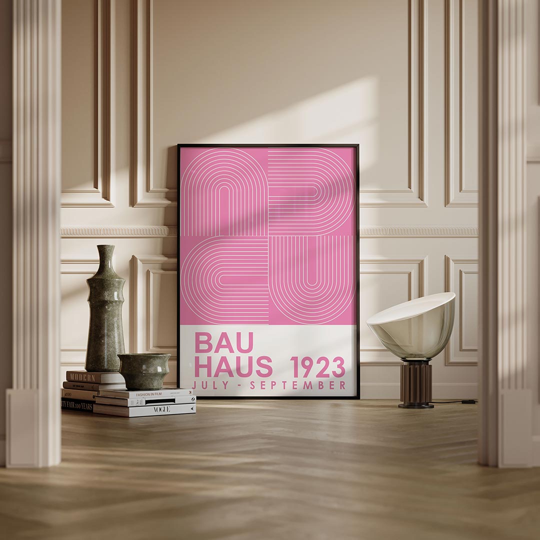Lijnen en vlakkenspel – moderne Bauhaus wandkunst als poster