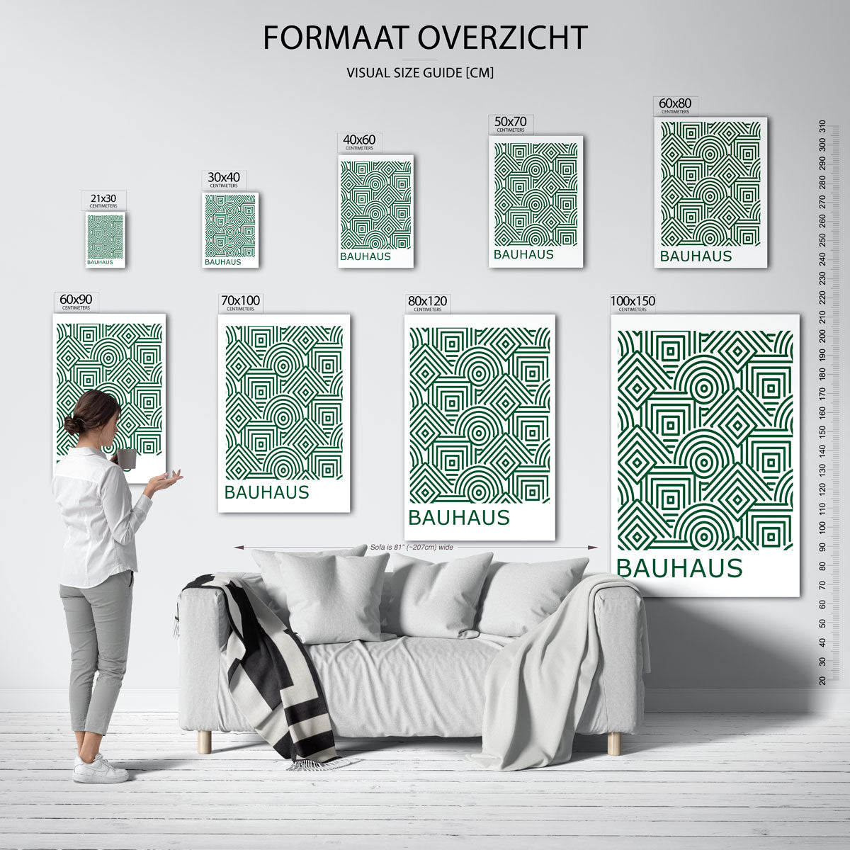 – Bauhaus poster als moderne geometrische wanddecoratie