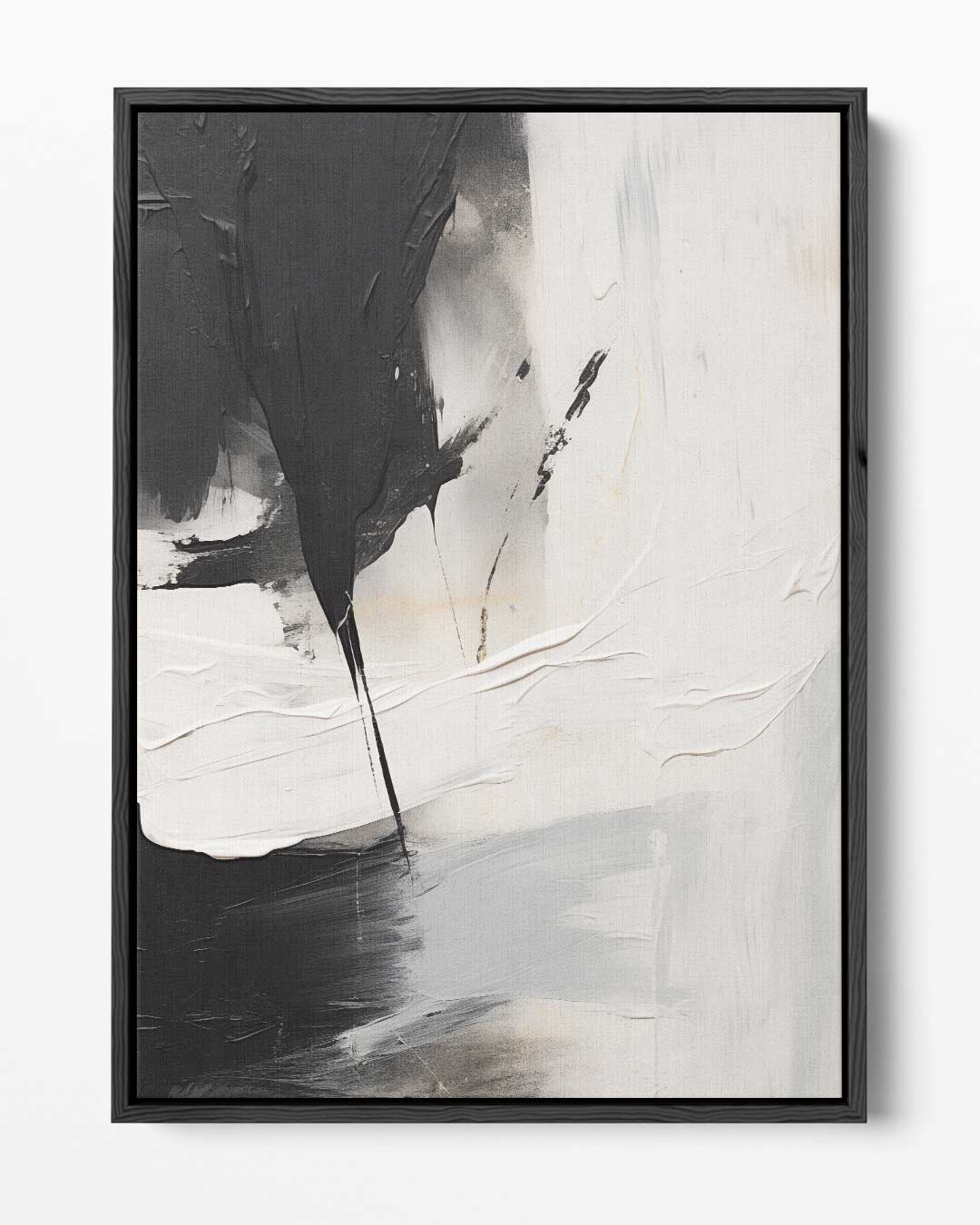 Contrasten in Abstractie – portret kunstwerk als wanddecoratie