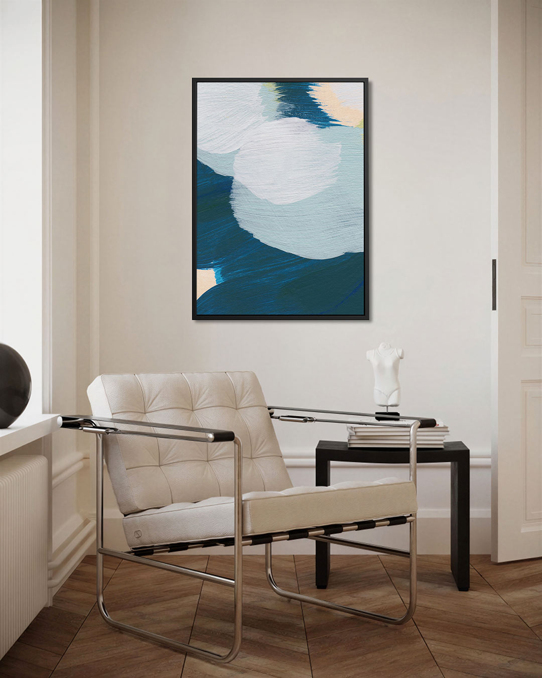 Organische kleurencompositie – kunstwerk als stijlvolle wanddecoratie
