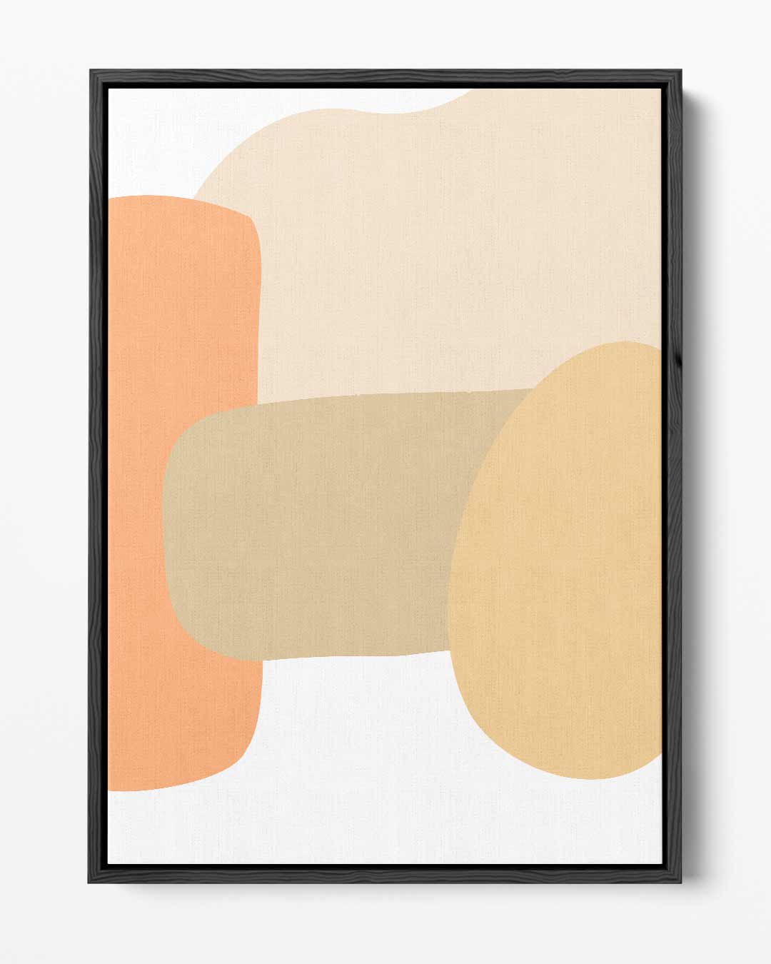 Warme Abstracte Vormen – portret kunstwerk als wanddecoratie