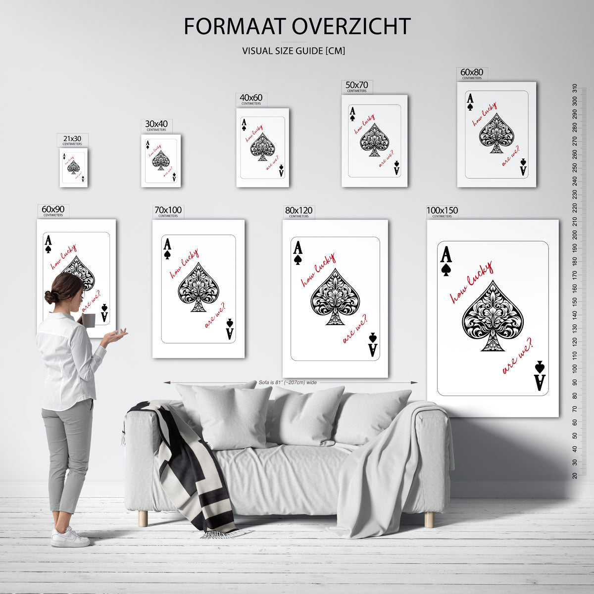 Schoppen aas – staande muurposter in Pop Art stijl