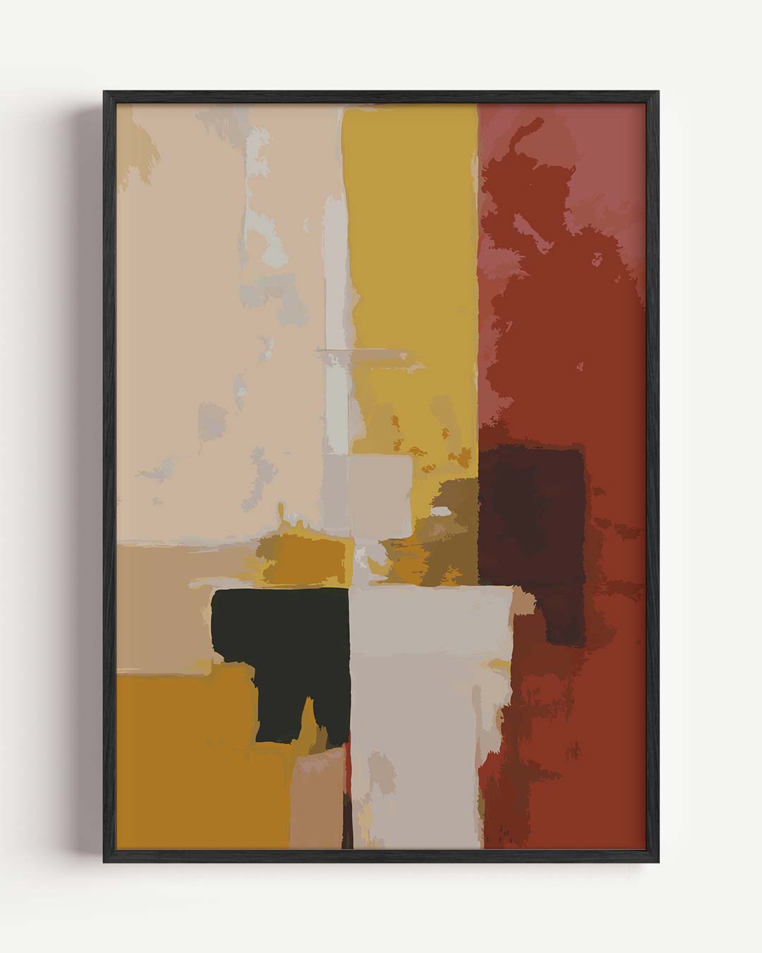 Kleurrijke Abstracte Kunstposter – kleurrijke abstracte portret poster als wanddecoratie