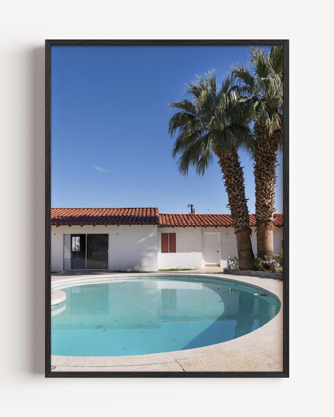Droomhuis met Zwembad – zomer portret poster als wanddecoratie