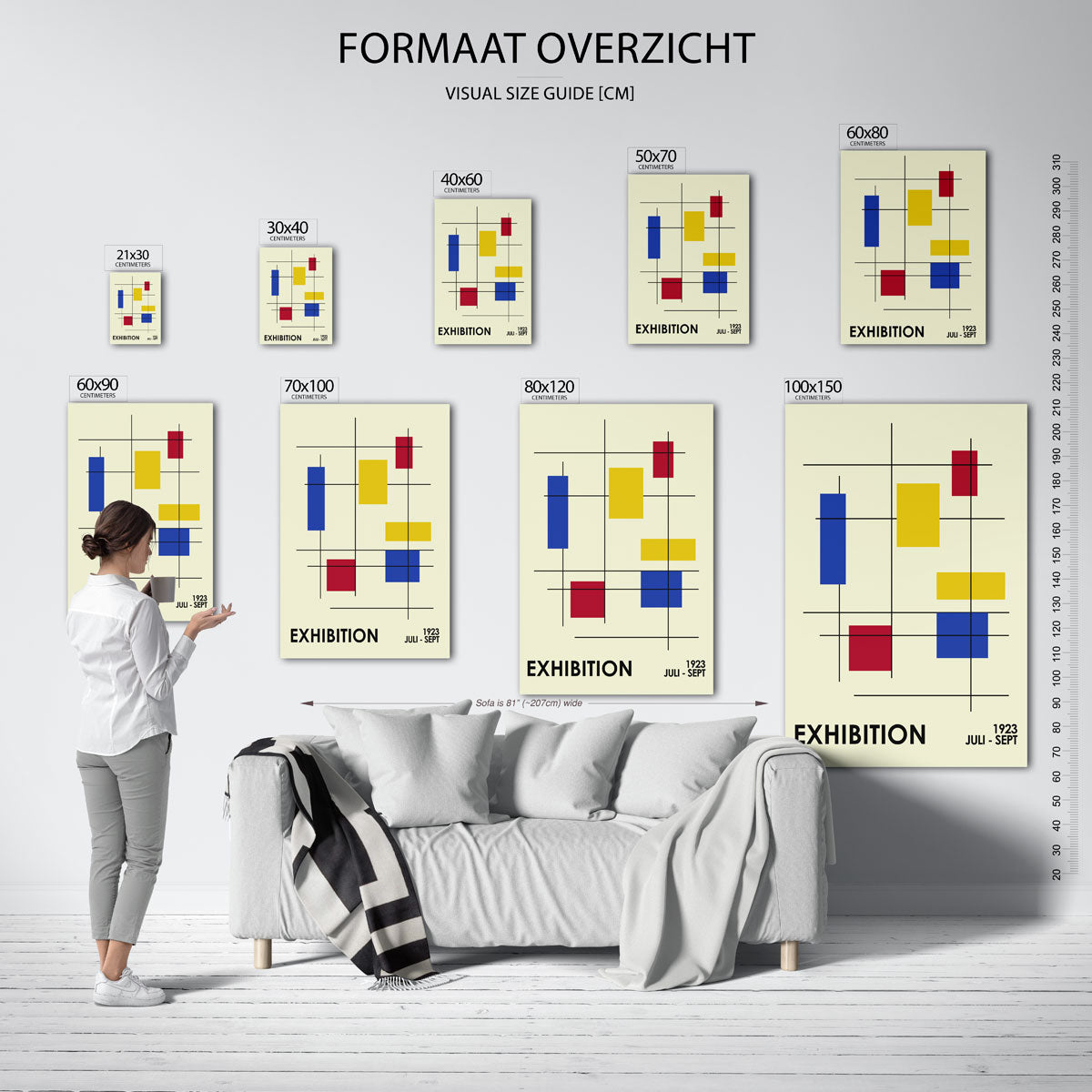 Vorm en lijnen – Bauhaus poster als geometrische wanddecoratie