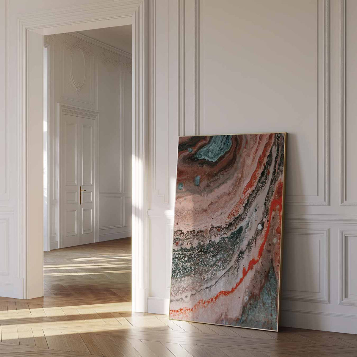 Abstracte Aardetinten Wandposter – urban poster in staand formaat