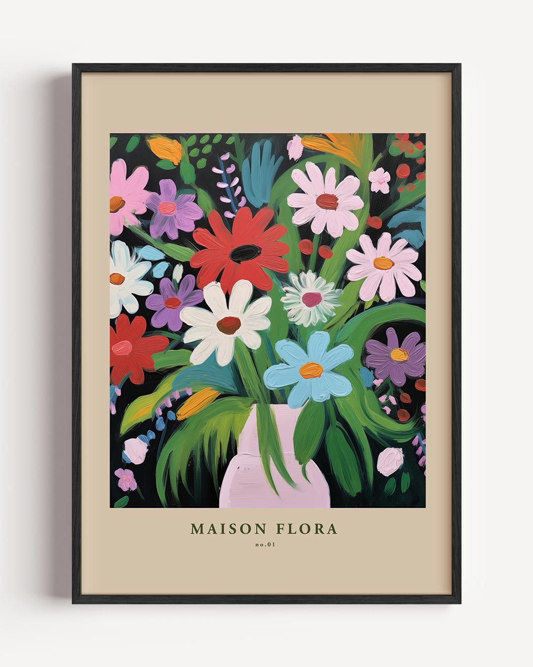 Bloemenpracht Vaas – bloemen portret poster als wanddecoratie