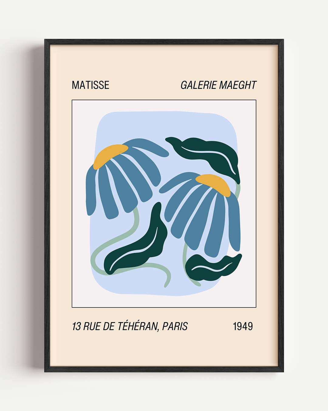 Bloemenpracht in Paris – abstracte portret poster als wanddecoratie