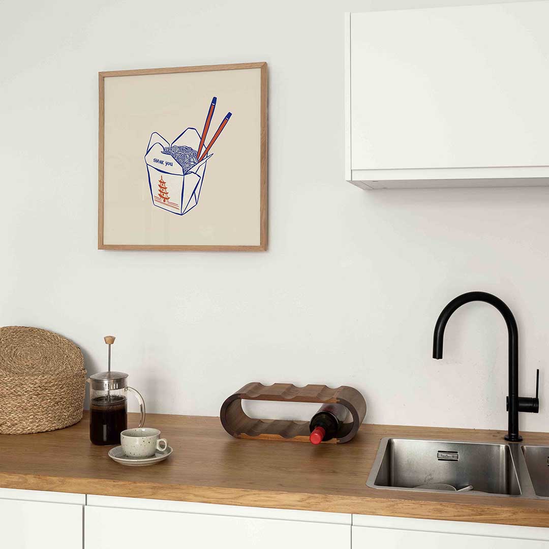 Noodles in doos – Aziatische poster in vierkant formaat
