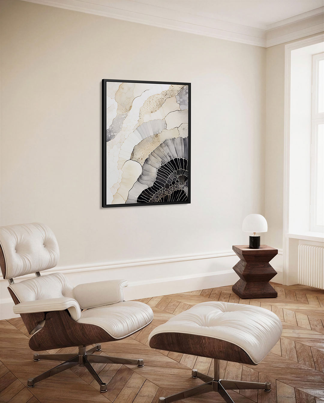Organische lijnen – staand wanddecoratie kunstwerk