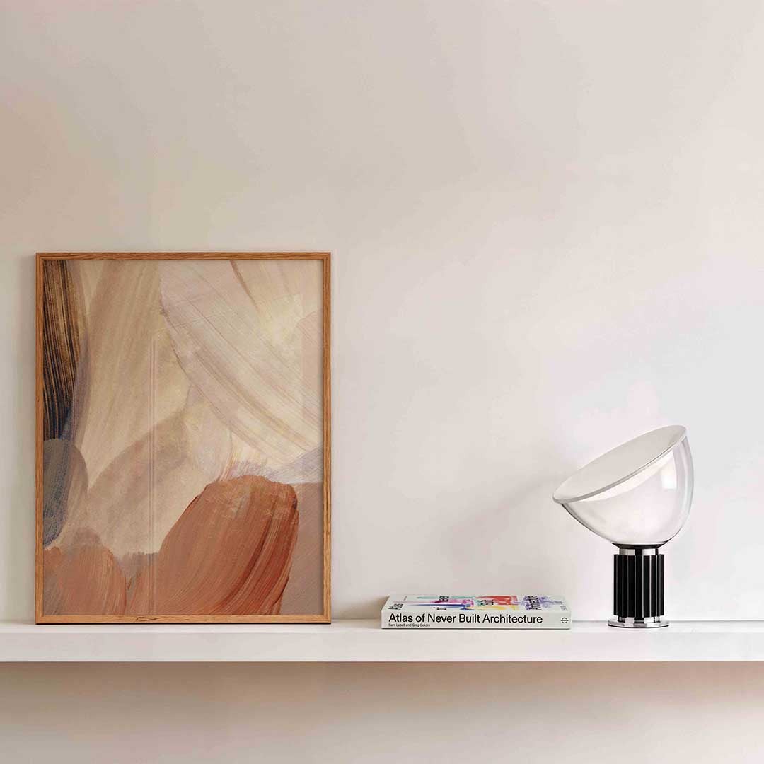 Abstracte penseelstreken – schilderkunst als moderne portret poster