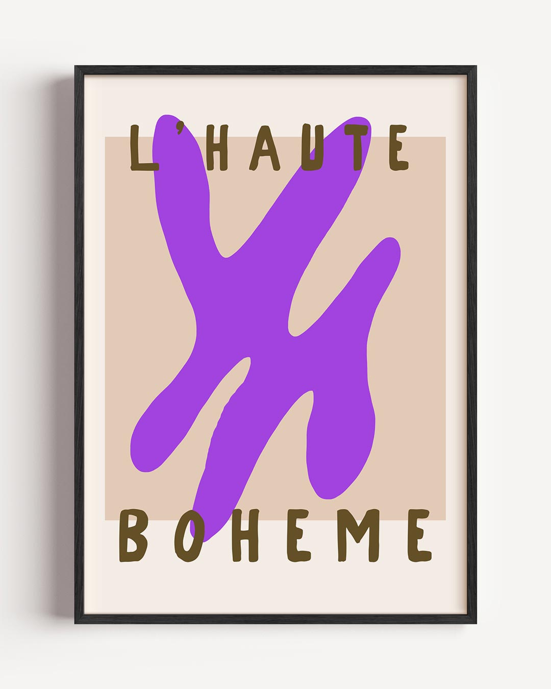 Moderne Boheemse Kunstposter – typografie portret poster als wanddecoratie