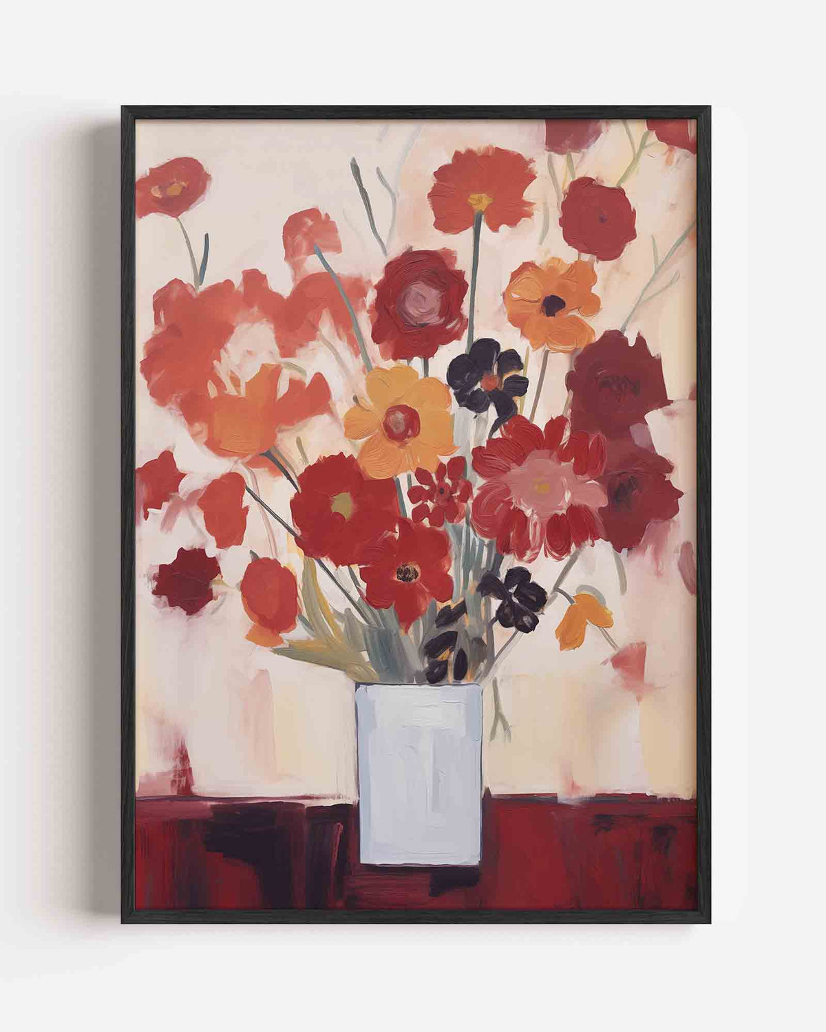 Bloemen in vaas – bloemen portret poster als wanddecoratie