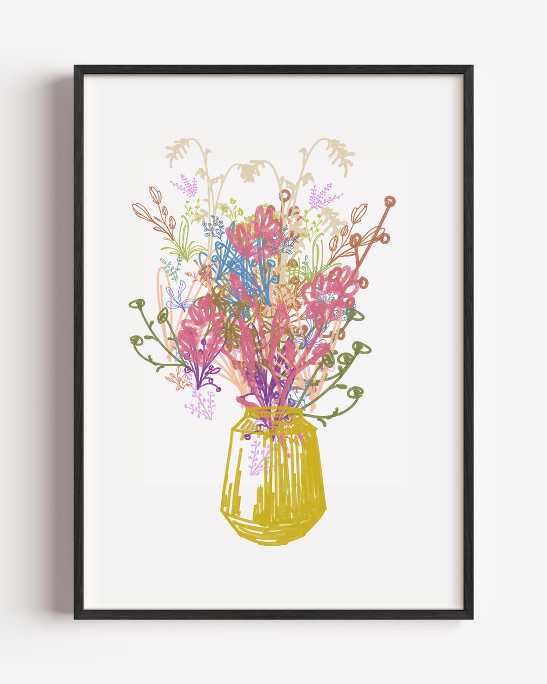 Vrolijke Bloemenpracht – bloemen portret poster als wanddecoratie