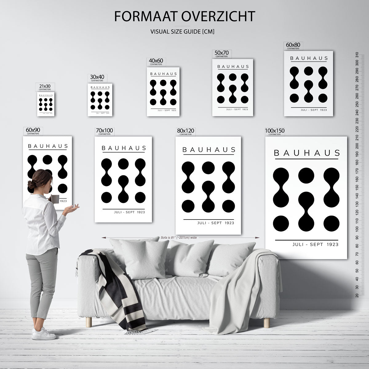 – geometrische poster in Bauhaus-stijl van WallArtistic