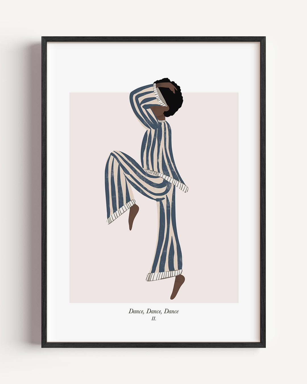 Dansende Strepen – boheme portret poster als wanddecoratie