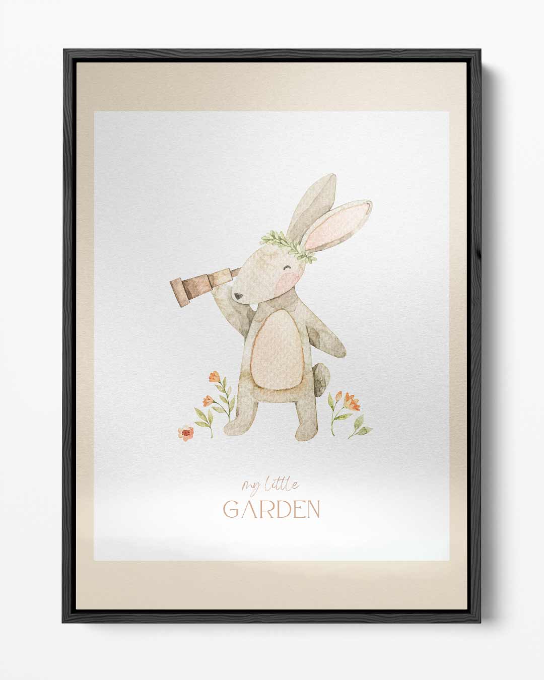 Lieve Tuin Konijn Poster – portret kunstwerk als wanddecoratie