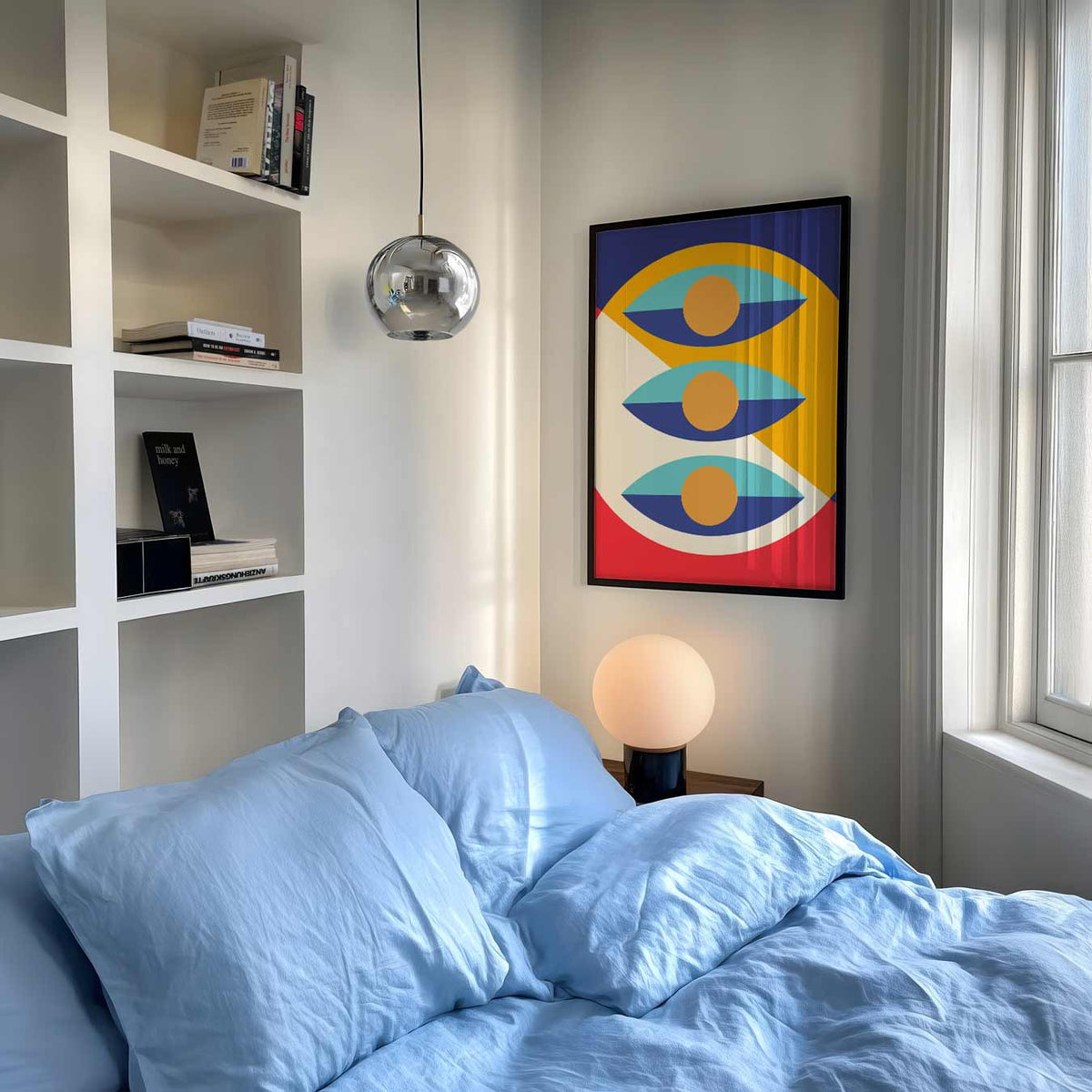 Moderne Abstracte Ogen – staande muurposter met dierenthema