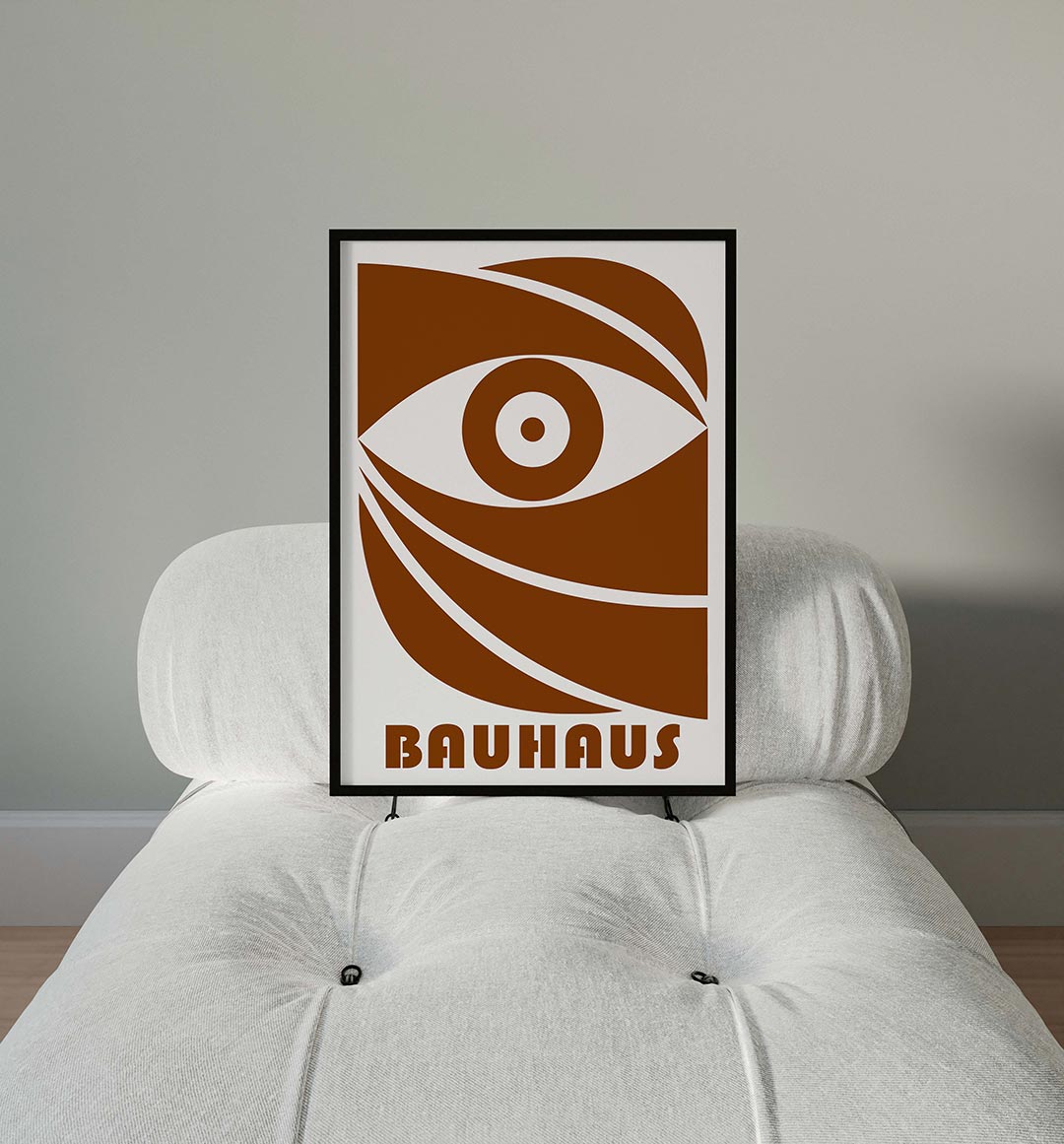 Oog en lijnen – moderne Bauhaus wandkunst als poster