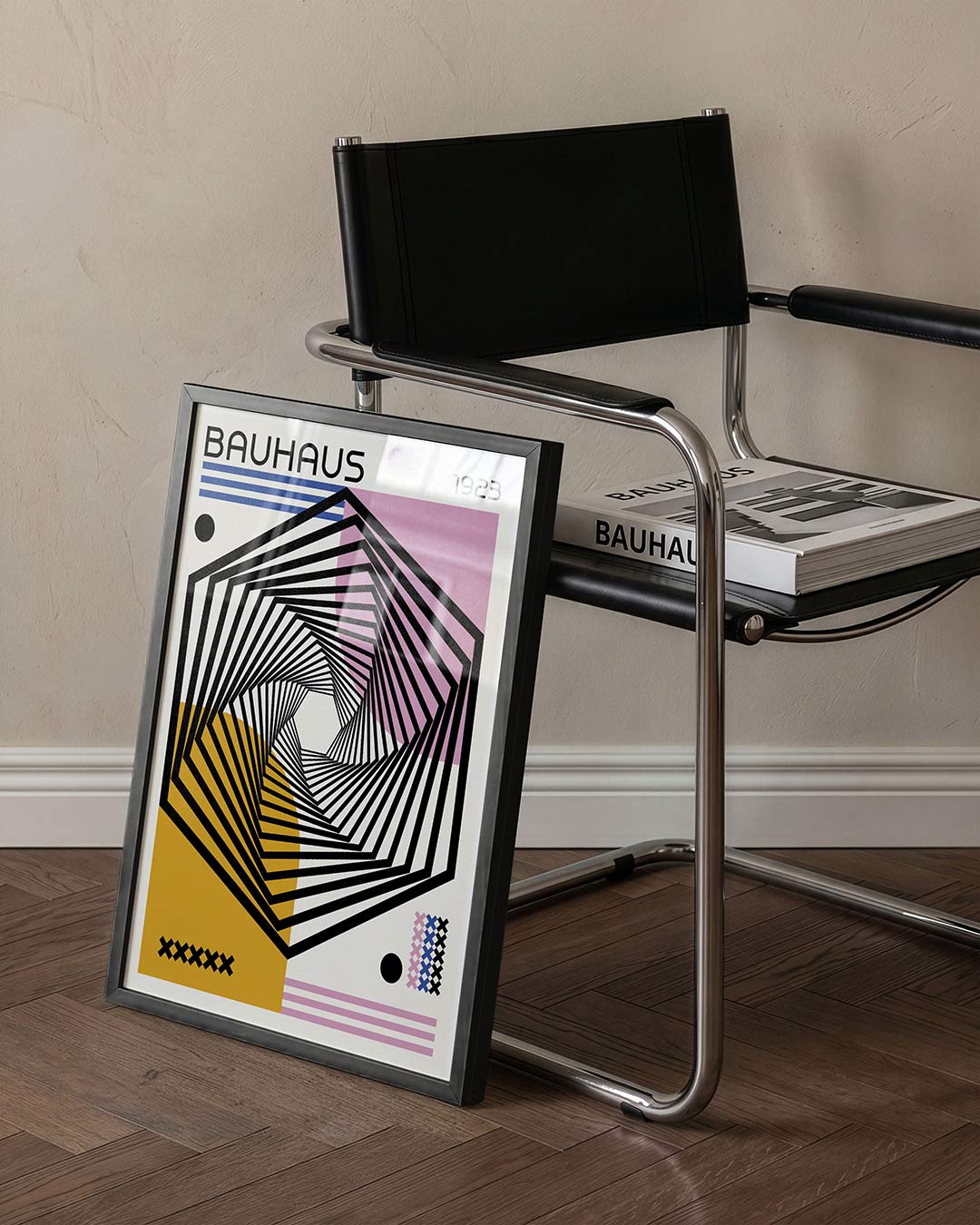Abstracte – staande Bauhaus poster voor aan de muur