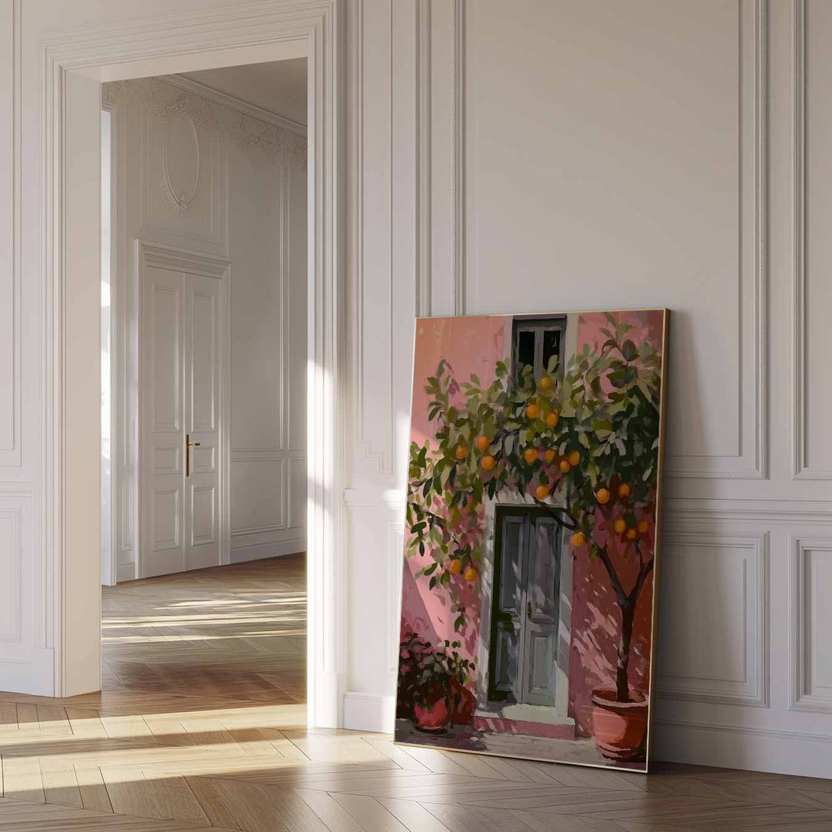Droomachtige Groene Oase – zomer poster als frisse staande wanddecoratie