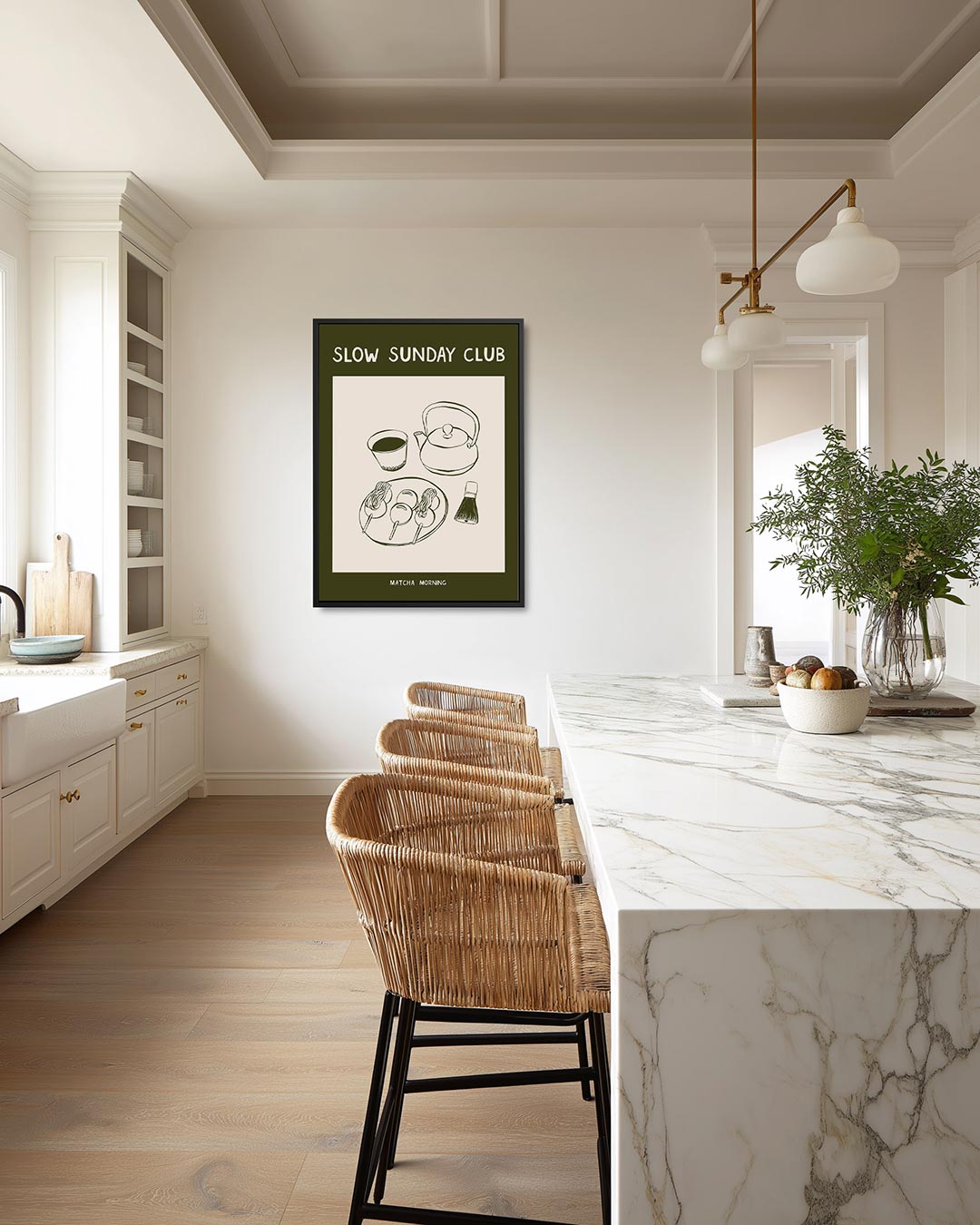 Rustige zondag illustratie – moderne staande wandkunst