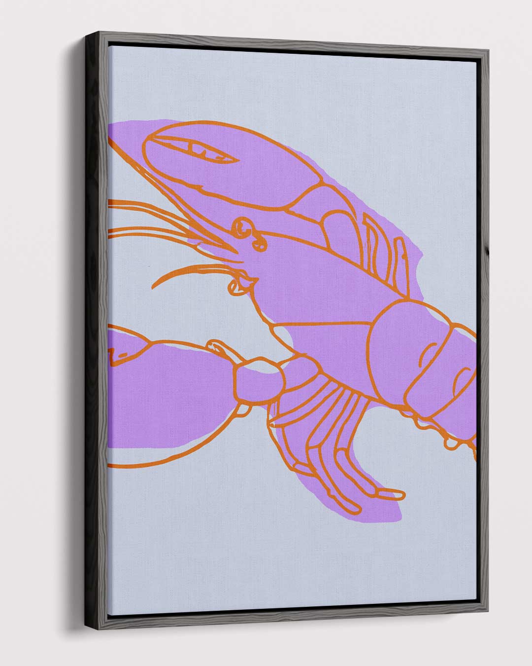 Kleurrijke Kreeft in Abstract – dibond kunstwerk als wanddecoratie