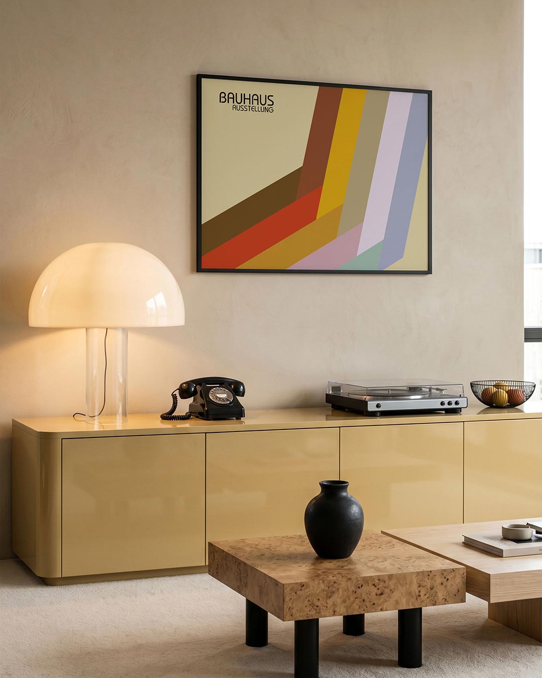 Vorm en kleurvlakken – moderne Bauhaus wandkunst als poster