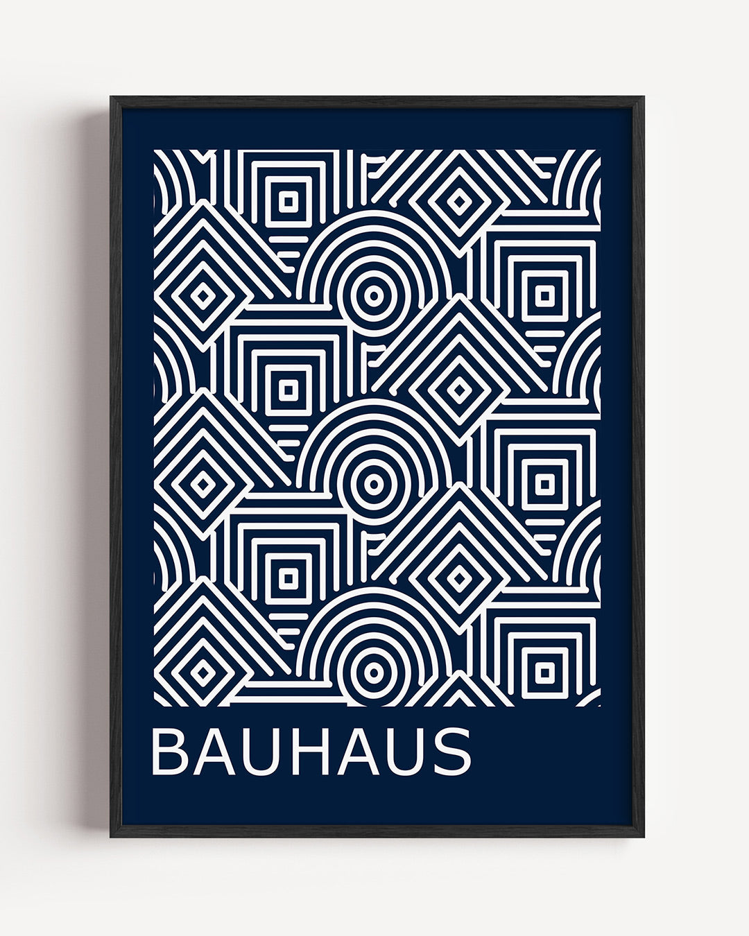 Lijnen en patronen – staande Bauhaus poster als wanddecoratie