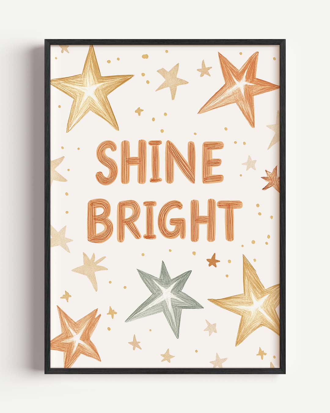 Shine Bright Sterrenposter – kids portret poster als wanddecoratie