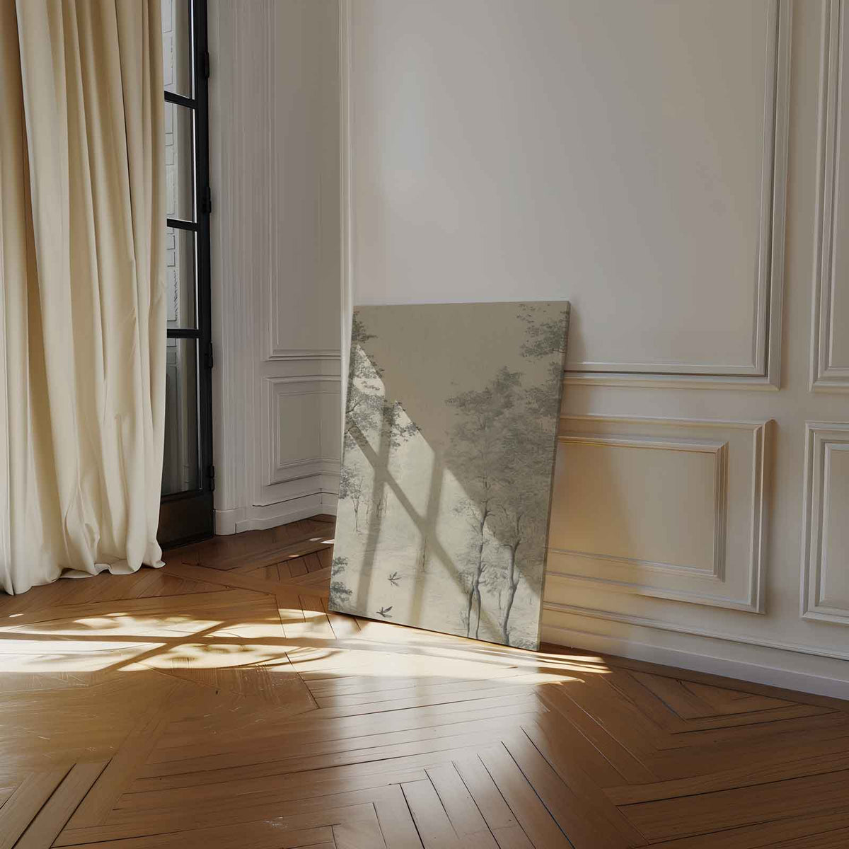 Mystieke Boswandeling – staand kunstwerk voor modern interieur