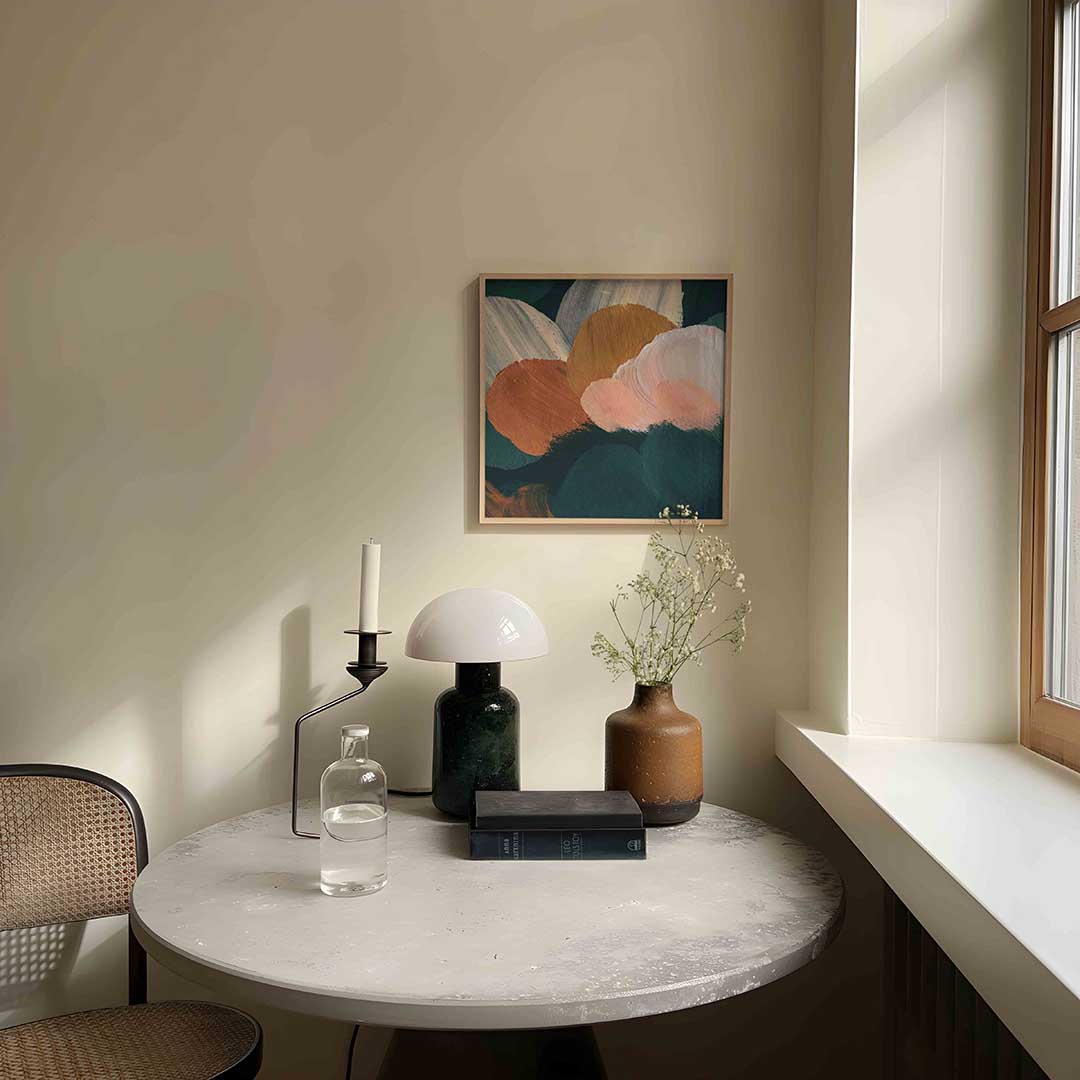 Abstracte vormen – artistieke poster in vierkant formaat