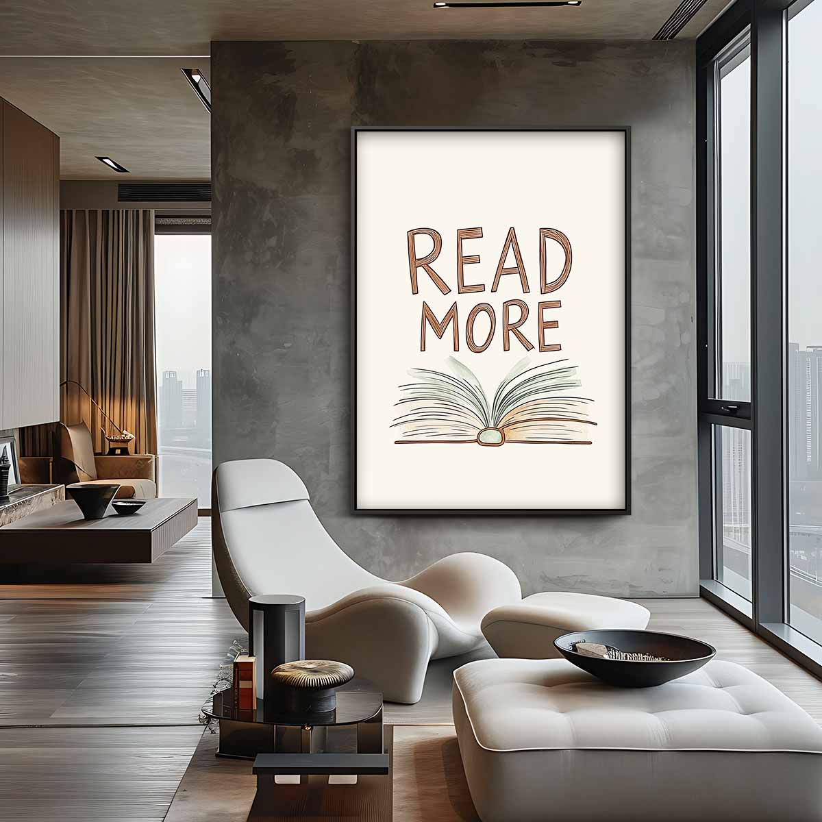 Lees Meer Poster – canvas wanddecoratie in portret formaat
