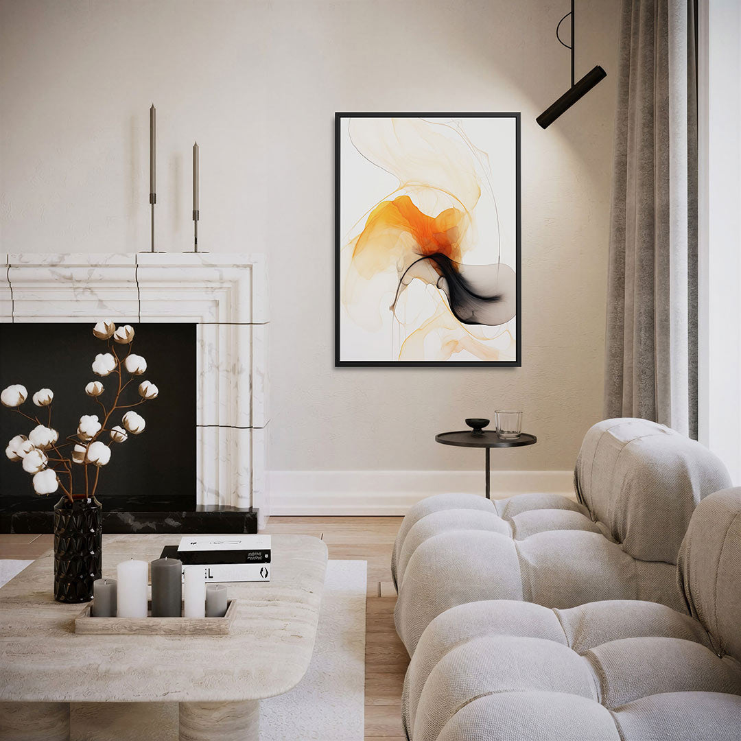 Vloeiende kleurencompositie – moderne staande wandkunst