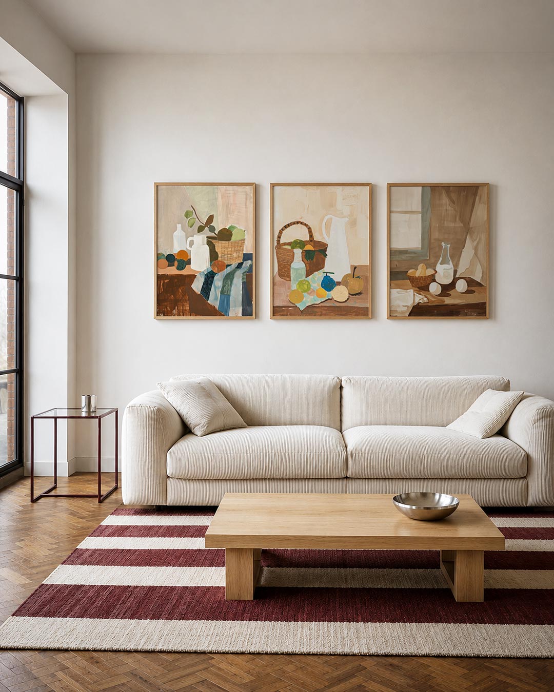 Vorm en balans driedelige posterset – deze driedelige postercombinatie toont een speelse