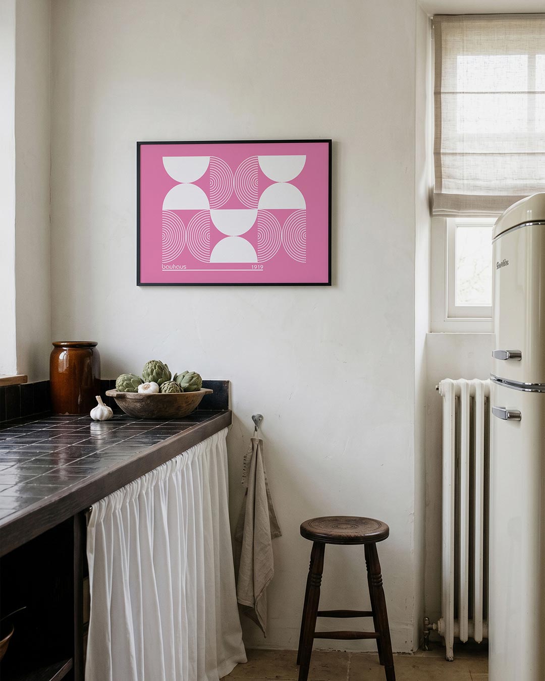 Vorm en ritme – geometrische poster in Bauhaus-stijl van WallArtistic