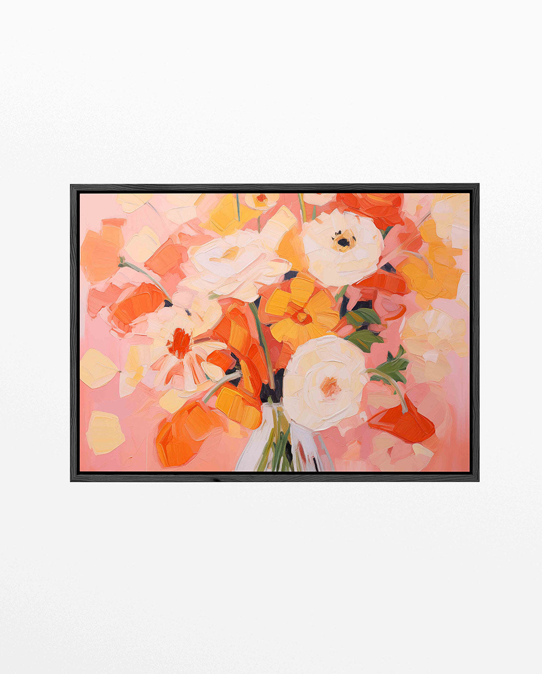 Bloemrijke kleurenexplosie – Dynamische – liggend bloemen kunstwerk