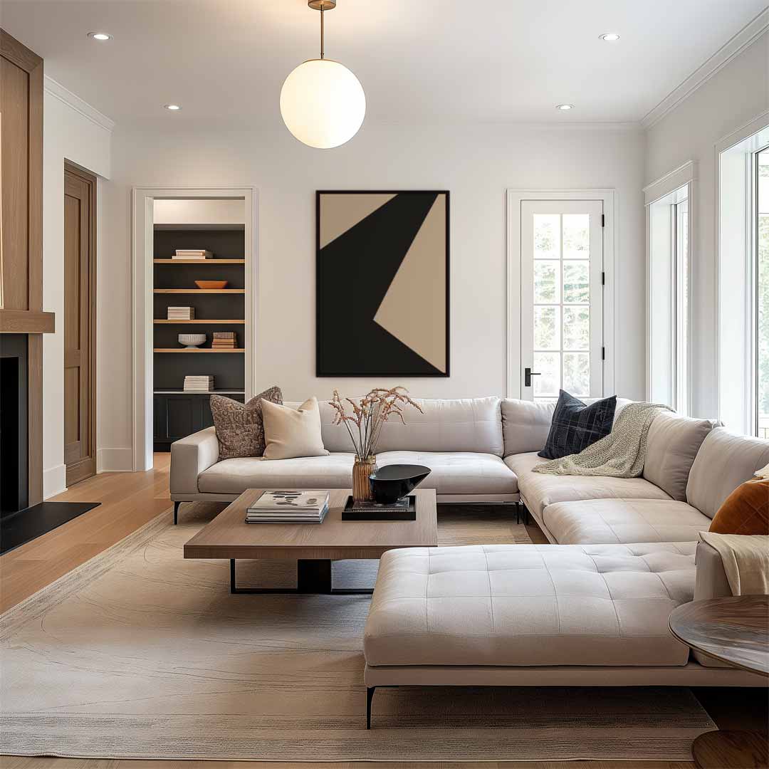 Abstracte Geometrische Composities – staand kunstwerk voor modern interieur