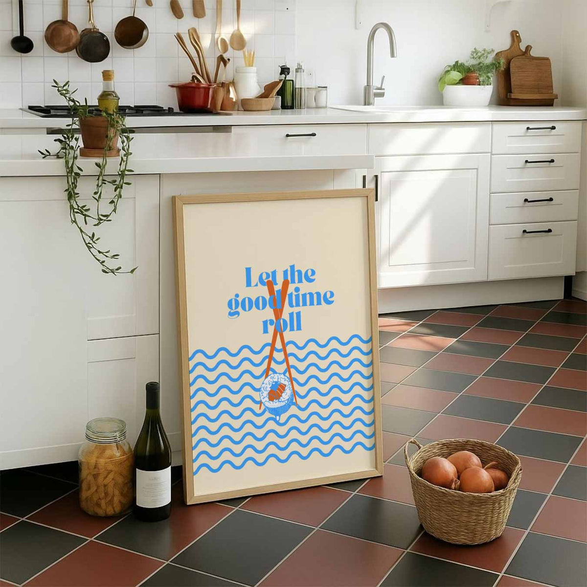 Sushi Vibes – staande muurposter voor keuken of eethoek