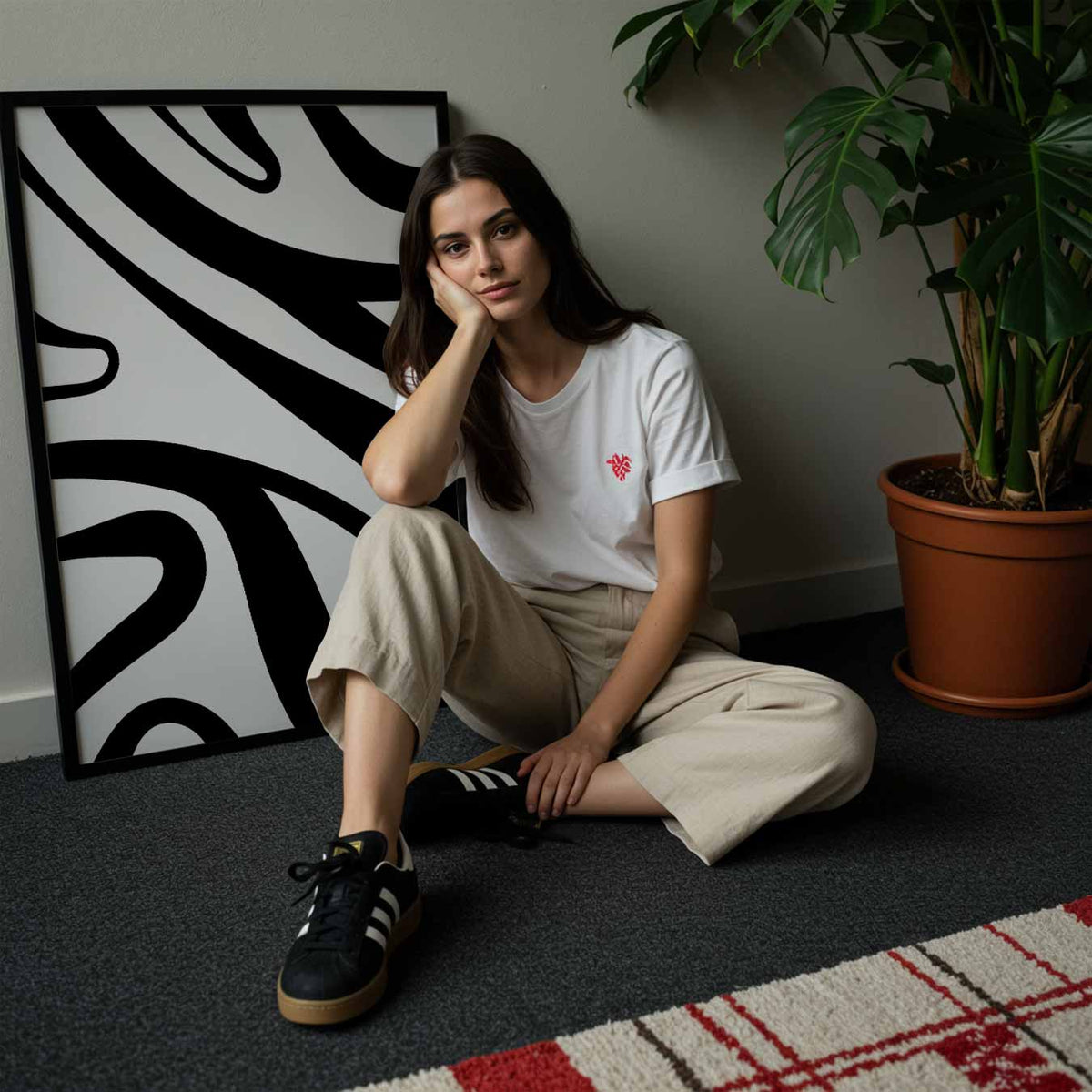 Zebra Strepen Kunstposter – abstracte wandkunst als portret poster