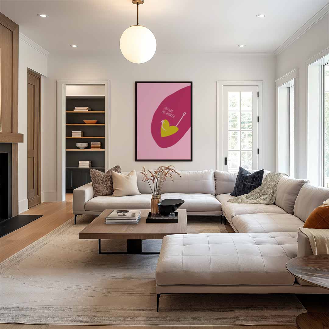 Hartenhaak Liefde – plexiglas wanddecoratie in portret formaat