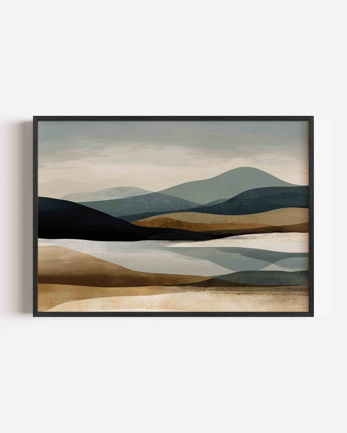 Landschap met golvende heuvels – abstracte landscape poster als wanddecoratie