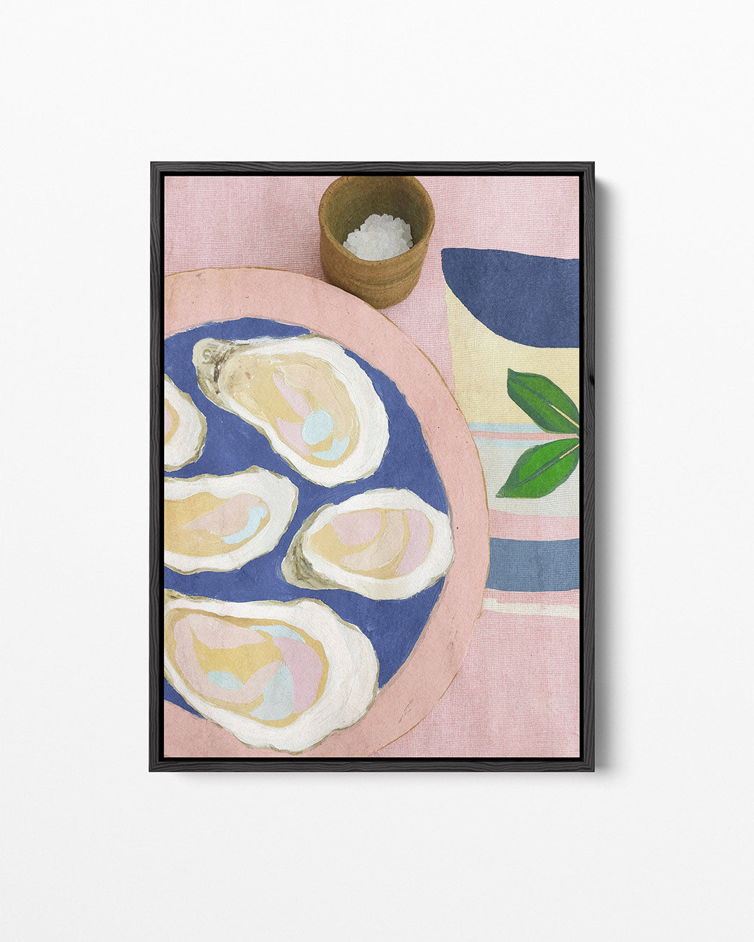 Oesters op bord – staand wanddecoratie kunstwerk